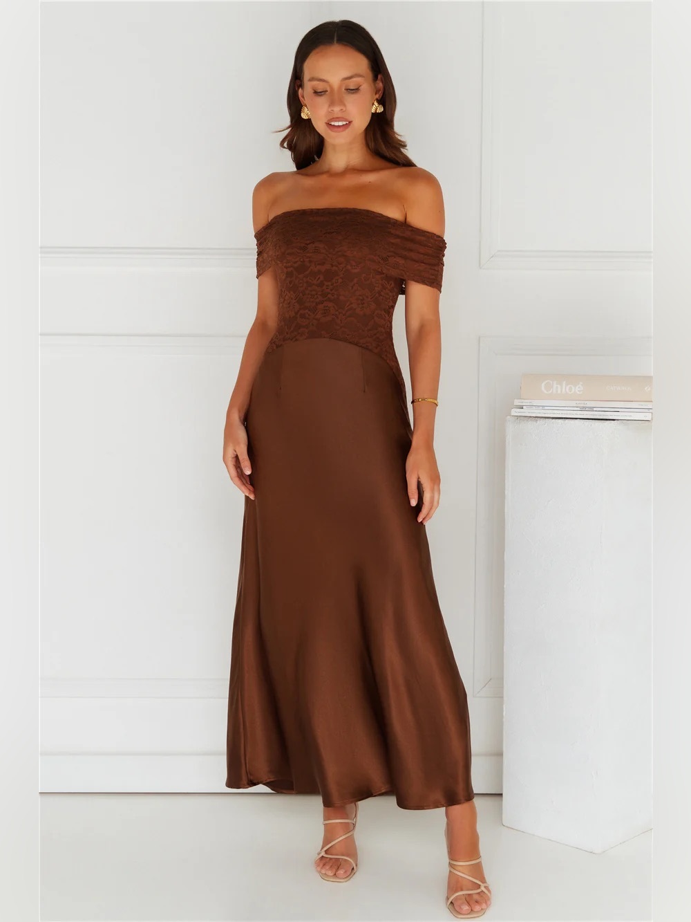 NWT Runaway The Label Amoret Midi Dress in Espresso